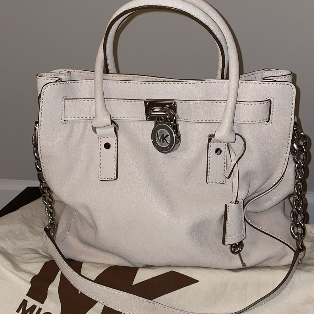 MICHAEL KORS HAMILTON 
LEATHER  LARGE TOTE Authentic